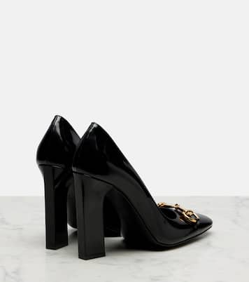 Signora Horsebit 120 patent leather pumps | Gucci
