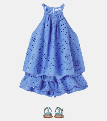 Cleo broderie anglaise cotton top | Poupette St Barth Kids