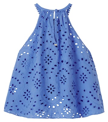Cleo broderie anglaise cotton top | Poupette St Barth Kids