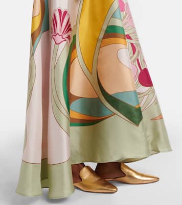 Robe longue Magnifico en sergé de soie | La DoubleJ