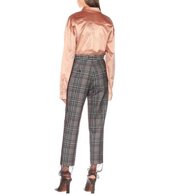 Checked wool-blend high-rise pants | Y/Project