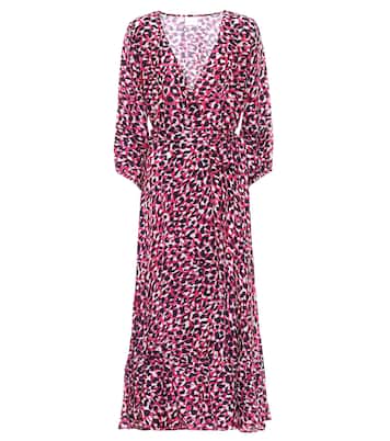 Leopard-print silk midi dress | Anna Kosturova