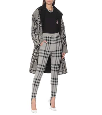 Pantaloni a quadri in lana con staffe | Undercover
