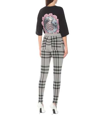 Pantaloni a quadri in lana con staffe | Undercover