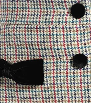 Minigonna a quadri in lana vergine | Miu Miu