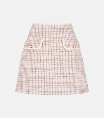Minigonna in tweed di lana e cotone | Miu Miu