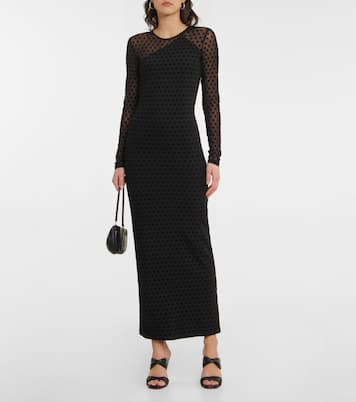 Isadora logo mesh maxi dress | Rotate