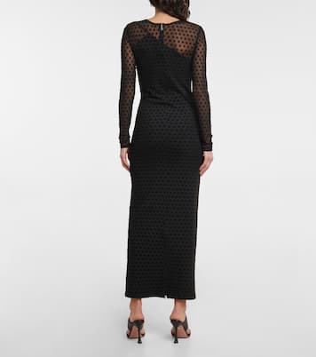 Isadora logo mesh maxi dress | Rotate