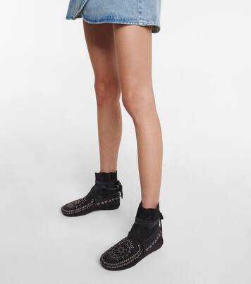 Schnürstiefel Elmore aus Veloursleder | Isabel Marant