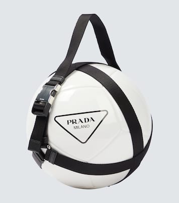 Logo rubber soccer ball with carrier | Prada
