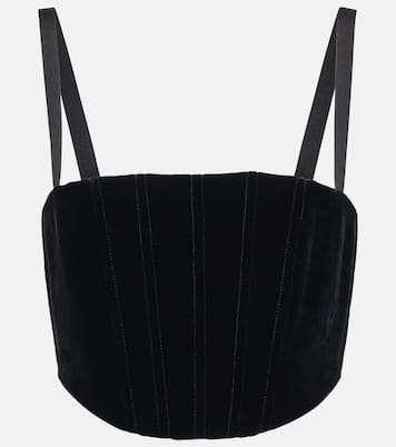 Top cropped in velluto | Miu Miu