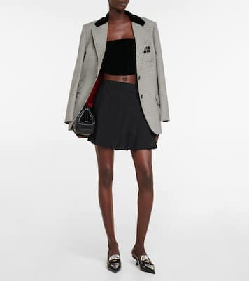 Top cropped in velluto | Miu Miu