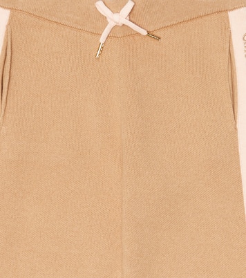 Pantalon de survêtement en coton et laine à logo | Chloé Kids
