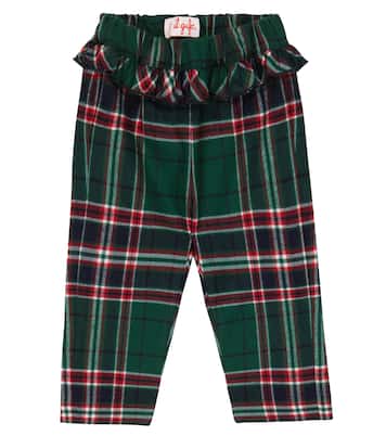 Baby - Leggings a quadri con volant | Il Gufo