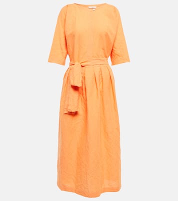 Belted linen and cotton dress | Vince