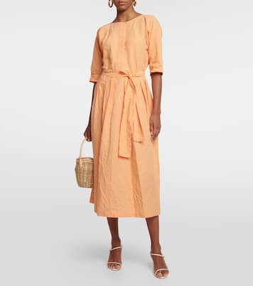 Belted linen and cotton dress | Vince