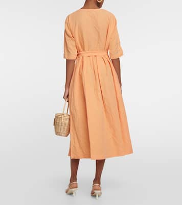 Belted linen and cotton dress | Vince