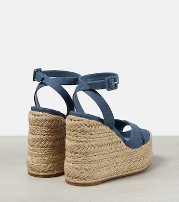 Sandalias Mariza Zeppa de lona de algodón | Christian Louboutin