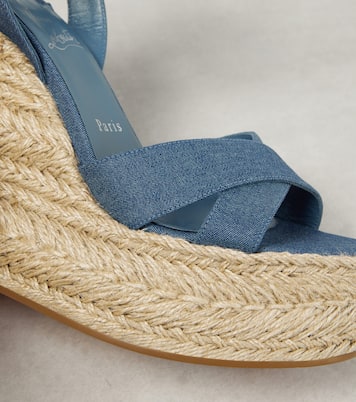 Sandalias Mariza Zeppa de lona de algodón | Christian Louboutin