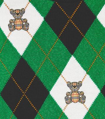 Thomas Bear argyle wool sweater | Burberry Kids