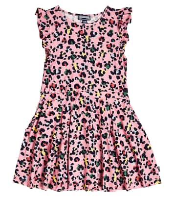 Abito in cotone con stampa leopardata | Vilebrequin Kids