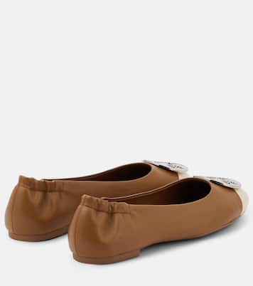 Claire leather ballet flats | Tory Burch