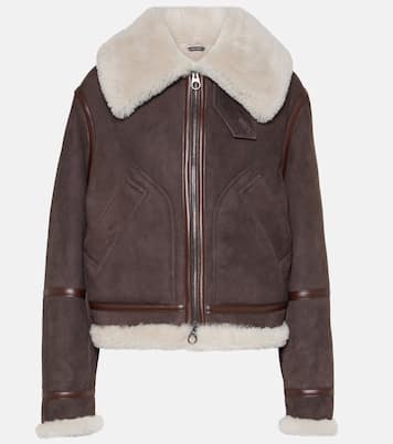 Shearling-trimmed suede jacket | Loro Piana