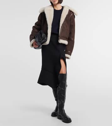 Shearling-trimmed suede jacket | Loro Piana