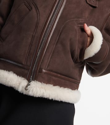 Shearling-trimmed suede jacket | Loro Piana