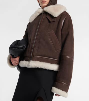 Shearling-trimmed suede jacket | Loro Piana