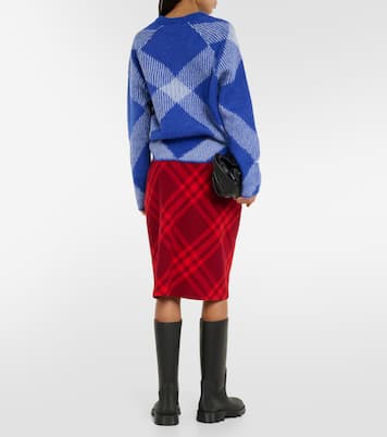 Checked alpaca-blend sweater | Burberry
