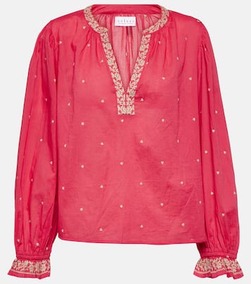 Top Ania brodé en coton | Velvet