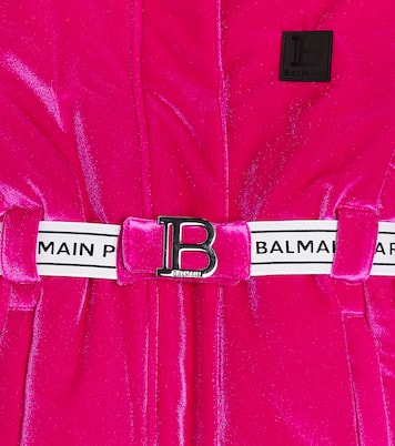 Chaqueta de esquí de terciopelo | Balmain Kids