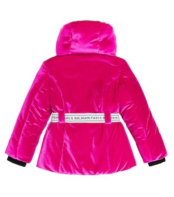Chaqueta de esquí de terciopelo | Balmain Kids