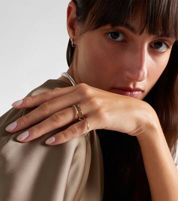 Tigris 18kt gold and sterling silver ring with black diamonds | Spinelli Kilcollin