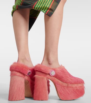 Swamp calf hair platform clogs | Vivienne Westwood