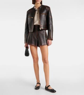 Shorts in pelle | Miu Miu