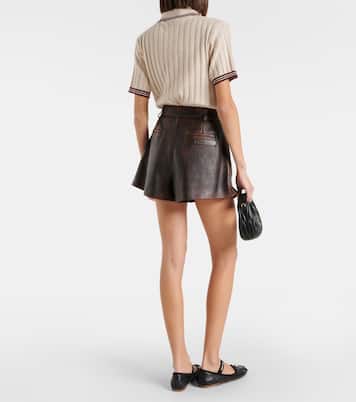 Shorts in pelle | Miu Miu