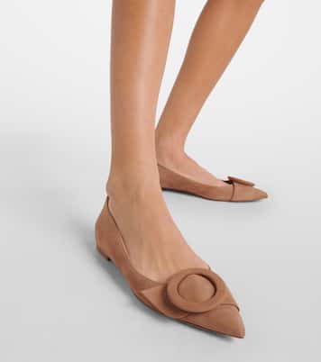 Ballerinas aus Veloursleder | Gianvito Rossi