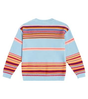 Pull Face Logo rayé en coton | Acne Studios Kids