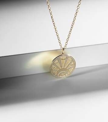 Collier Luck Coin en or 14 ct et diamants | Sydney Evan