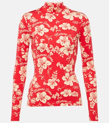 Second Skin printed jersey top | Marine Serre