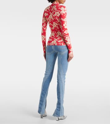 Second Skin printed jersey top | Marine Serre