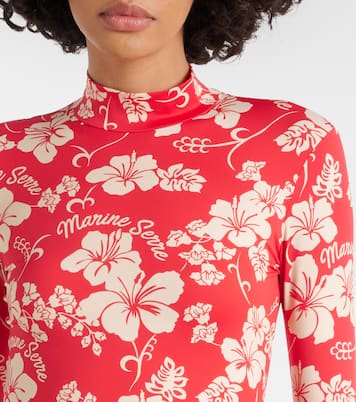 Second Skin printed jersey top | Marine Serre