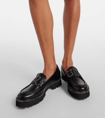 Morgana embellished leather loafers | Rene Caovilla