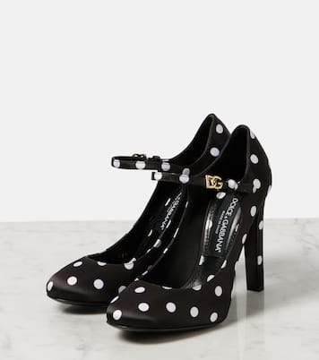 Salones Mary Jane Sharon de satén con lunares | Dolce&Gabbana