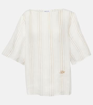 Top Mara in lino a righe | Loro Piana