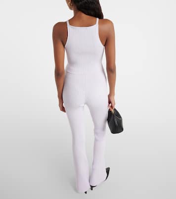 Tank top in maglia a coste con logo | Courrèges