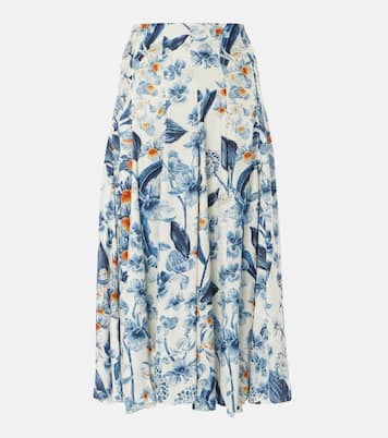 Falda midi Mimosa floral | Agua by Agua Bendita
