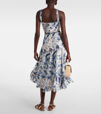 Falda midi Mimosa floral | Agua by Agua Bendita